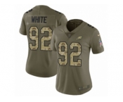 Women Nike Philadelphia Eagles #92 Reggie White Limited Olive Camo 2017 Salute to Service NFL Jersey