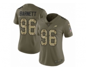 Women Nike Philadelphia Eagles #96 Derek Barnett Limited Olive Camo 2017 Salute to Service NFL Jersey