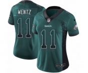 Women's Nike Philadelphia Eagles #11 Carson Wentz Limited Green Rush Drift Fashion NFL Jersey