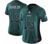 Women's Nike Philadelphia Eagles #13 Nelson Agholor Limited Green Rush Drift Fashion NFL Jersey