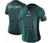 Women's Nike Philadelphia Eagles #31 Wilbert Montgomery Limited Green Rush Drift Fashion NFL Jersey
