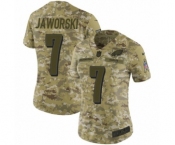 Women's Nike Philadelphia Eagles #7 Ron Jaworski Limited Camo 2018 Salute to Service NFL Jersey