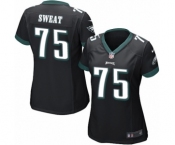 Women's Nike Philadelphia Eagles #75 Josh Sweat Game Black Alternate NFL Jersey
