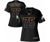 Women's Nike Philadelphia Eagles #75 Josh Sweat Game Black Fashion NFL Jersey