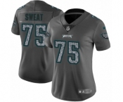 Women's Nike Philadelphia Eagles #75 Josh Sweat Gray Static Vapor Untouchable Limited NFL Jersey