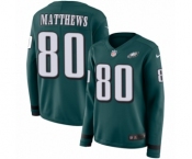 Women's Nike Philadelphia Eagles #80 Jordan Matthews Limited Green Therma Long Sleeve NFL Jersey Women's Nike Philadelphia Eagles #80 Jordan Matthews Limited Green Therma Long Sleeve NFL Jersey