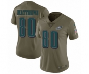 Women's Nike Philadelphia Eagles #80 Jordan Matthews Limited Olive 2017 Salute to Service NFL Jersey Women's Nike Philadelphia Eagles #80 Jordan Matthews Limited Olive 2017 Salute to Service NFL Jersey