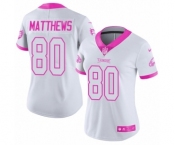 Women's Nike Philadelphia Eagles #80 Jordan Matthews Limited White Pink Rush Fashion NFL Jersey Women's Nike Philadelphia Eagles #80 Jordan Matthews Limited White Pink Rush Fashion NFL Jersey