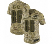 Women's Nike Philadelphia Eagles #86 Zach Ertz Limited Camo 2018 Salute to Service NFL Jersey