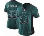 Women's Nike Philadelphia Eagles #93 Timmy Jernigan Limited Green Rush Drift Fashion NFL Jersey
