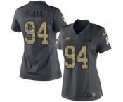 Women's Nike Philadelphia Eagles #94 Haloti Ngata Limited Black 2016 Salute to Service NFL Jersey
