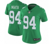Women's Nike Philadelphia Eagles #94 Haloti Ngata Limited Green Rush Vapor Untouchable NFL Jersey