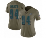 Women's Nike Philadelphia Eagles #94 Haloti Ngata Limited Olive 2017 Salute to Service NFL Jersey