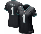 Women's Philadelphia Eagles #1 Jalen Hurts Nike Black Alternate Jersey