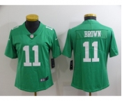 Women's Philadelphia Eagles #11 A. J. Brown Green Vapor Untouchable Limited Stitched Football Jersey