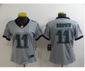 Women's Philadelphia Eagles #11 A. J. Brown Grey Vapor Untouchable Limited Stitched Football Jersey