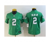 Women's Philadelphia Eagles #2 Darius Slay JR Green 2023 F.U.S.E. Football Stitched Jersey
