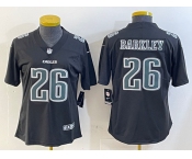 Women's Philadelphia Eagles #26 Saquon Barkley Black Fashion Vapor Untouchable Limited Football Stitched Jersey