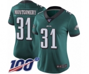 Women's Philadelphia Eagles #31 Wilbert Montgomery Midnight Green Team Color Vapor Untouchable Limited Player 100th Season Football Jersey