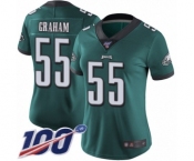 Women's Philadelphia Eagles #55 Brandon Graham Midnight Green Team Color Vapor Untouchable Limited Player 100th Season Football Jersey