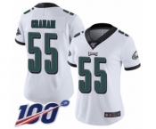Women's Philadelphia Eagles #55 Brandon Graham White Vapor Untouchable Limited Player 100th Season Football Jersey
