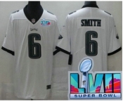 Women's Philadelphia Eagles #6 DeVonta Smith Limited White Super Bowl LVII Vapor Jersey