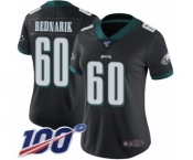Women's Philadelphia Eagles #60 Chuck Bednarik Black Alternate Vapor Untouchable Limited Player 100th Season Football Jersey