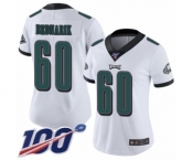 Women's Philadelphia Eagles #60 Chuck Bednarik White Vapor Untouchable Limited Player 100th Season Football Jersey