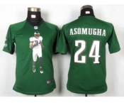 nike women nfl jerseys philadelphia eagles #24 asomugha green[portrait fashion]