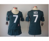 nike women nfl jerseys philadelphia eagles #7 vick green[breast cancer awareness]