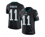 Youth Nike Philadelphia Eagles #11 Carson Wentz Limited Black Rush NFL Jersey