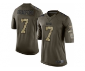 Youth Nike Philadelphia Eagles #7 Sam Bradford Green Salute to Service Jerseys