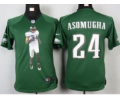 nike youth nfl jerseys philadelphia eagles #24 asomugha green[portrait fashion]