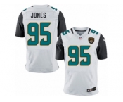 Men Nike Jacksonville Jaguars #95 Abry Jones Elite White NFL Jersey