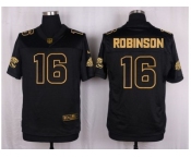 Nike Jacksonville Jaguars #16 Denard Robinson Black Pro Line Gold Collection Jersey[Elite]