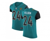 Nike Jacksonville Jaguars #24 T.J. Yeldon Teal Green Team Color Men Stitched NFL Vapor Untouchable Elite Jersey