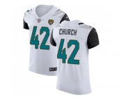 Nike Jacksonville Jaguars #42 Barry Church White Men Stitched NFL Vapor Untouchable Elite Jersey
