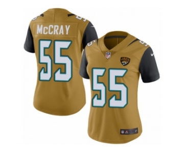 Women Nike Jacksonville Jaguars #55 Lerentee McCray Limited Gold Rush Vapor Untouchable NFL Jersey