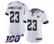 Women's Jacksonville Jaguars #23 Ryquell Armstead White Vapor Untouchable Limited Player 100th Season Football Jersey