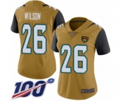 Women's Jacksonville Jaguars #26 Jarrod Wilson Limited Gold Rush Vapor Untouchable 100th Season Football Jersey