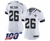 Women's Jacksonville Jaguars #26 Jarrod Wilson White Vapor Untouchable Limited Player 100th Season Football Jersey