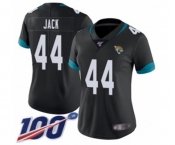 Women's Jacksonville Jaguars #44 Myles Jack Black Team Color Vapor Untouchable Limited Player 100th Season Football Jersey
