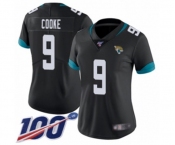 Women's Jacksonville Jaguars #9 Logan Cooke Black Team Color Vapor Untouchable Limited Player 100th Season Football Jersey