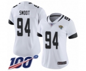 Women's Jacksonville Jaguars #94 Dawuane Smoot White Vapor Untouchable Limited Player 100th Season Football Jersey