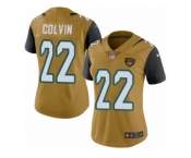 Women's Nike Jacksonville Jaguars #22 Aaron Colvin Limited Gold Rush NFL Jersey