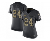 Women's Nike Jacksonville Jaguars #24 T.J. Yeldon Limited Black 2016 Salute to Service NFL Jersey