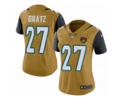 Women's Nike Jacksonville Jaguars #27 Dwayne Gratz Limited Gold Rush NFL Jersey
