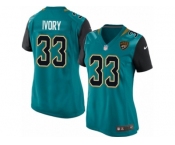 Women's Nike Jacksonville Jaguars #33 Chris Ivory Teal Green Team Color NFL Jersey
