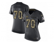 Women's Nike Jacksonville Jaguars #70 Luke Bowanko Limited Black 2016 Salute to Service NFL Jersey