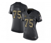 Women's Nike Jacksonville Jaguars #75 Jared Odrick Limited Black 2016 Salute to Service NFL Jersey